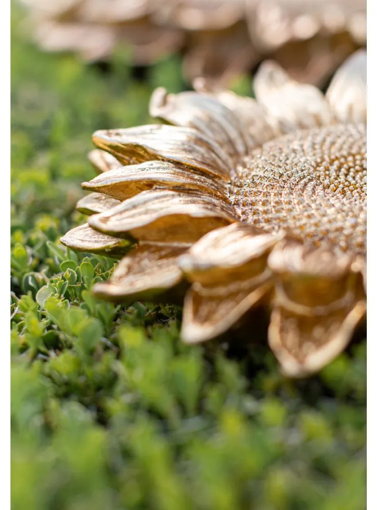 SUNFLOWER 2 DECO ΤΟΙΧΟΥ POLYRESIN ΧΡΥΣΟ D39,5xH6,7cm - 018341 - 018341