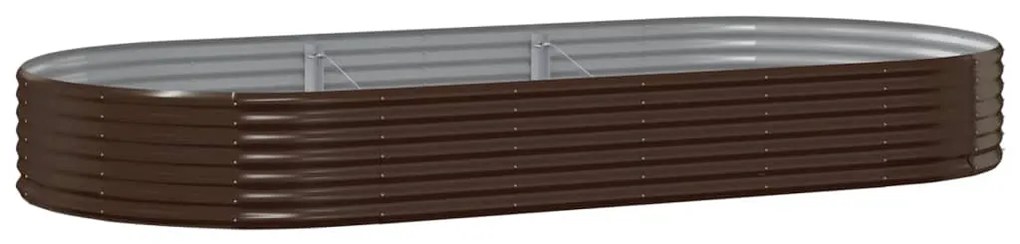 vidaXL Ζαρντινιέρα Καφέ 296x140x36 εκ. Ατσάλι με Ηλεκτρ. Βαφή Πούδρας