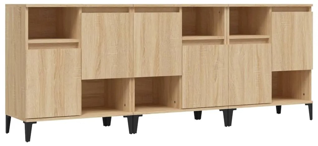 vidaXL Ντουλάπια 3 τεμ. Sonoma Δρυς 60x35x70 εκ. Επεξεργασμένο Ξύλο