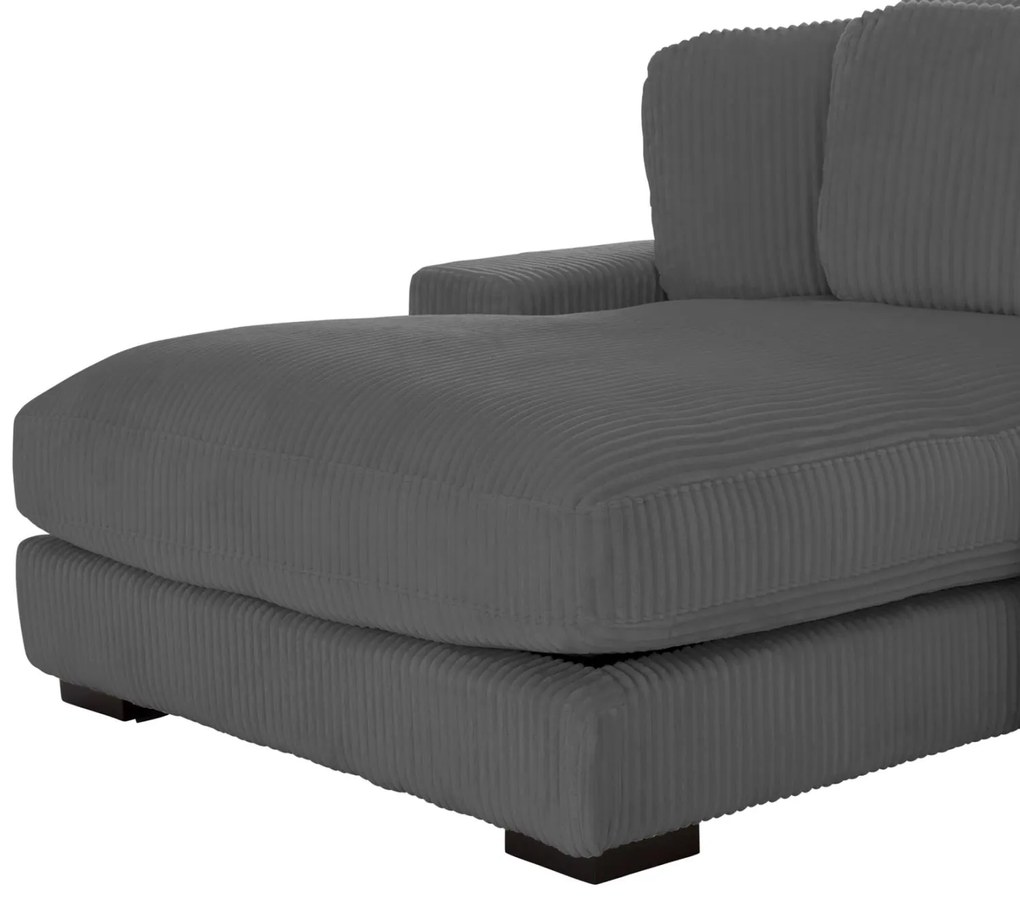 Γωνιακός Καναπές CRANFIELD Αριστερή γωνία Γκρί Ριγέ ύφασμα 313x169x80Υεκ. 313x169x80 εκ.