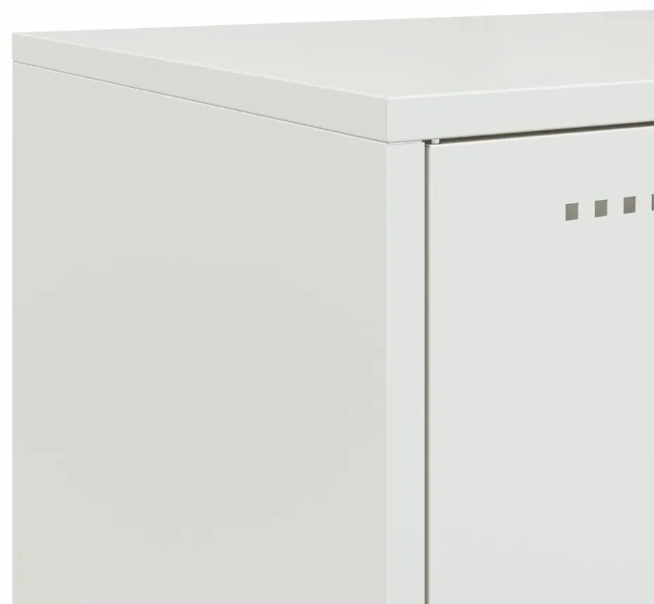 Ντουλάπι Λευκό 100,5x39x107 εκ. Ατσάλινο - Λευκό