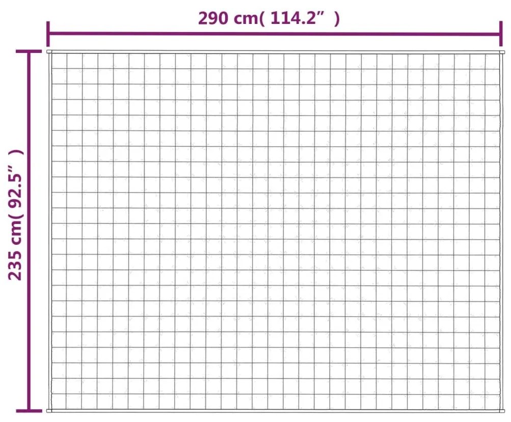 Κουβέρτα Βαρύτητας Γκρι 235 x 290 εκ. 15 κ. Υφασμάτινη - Γκρι