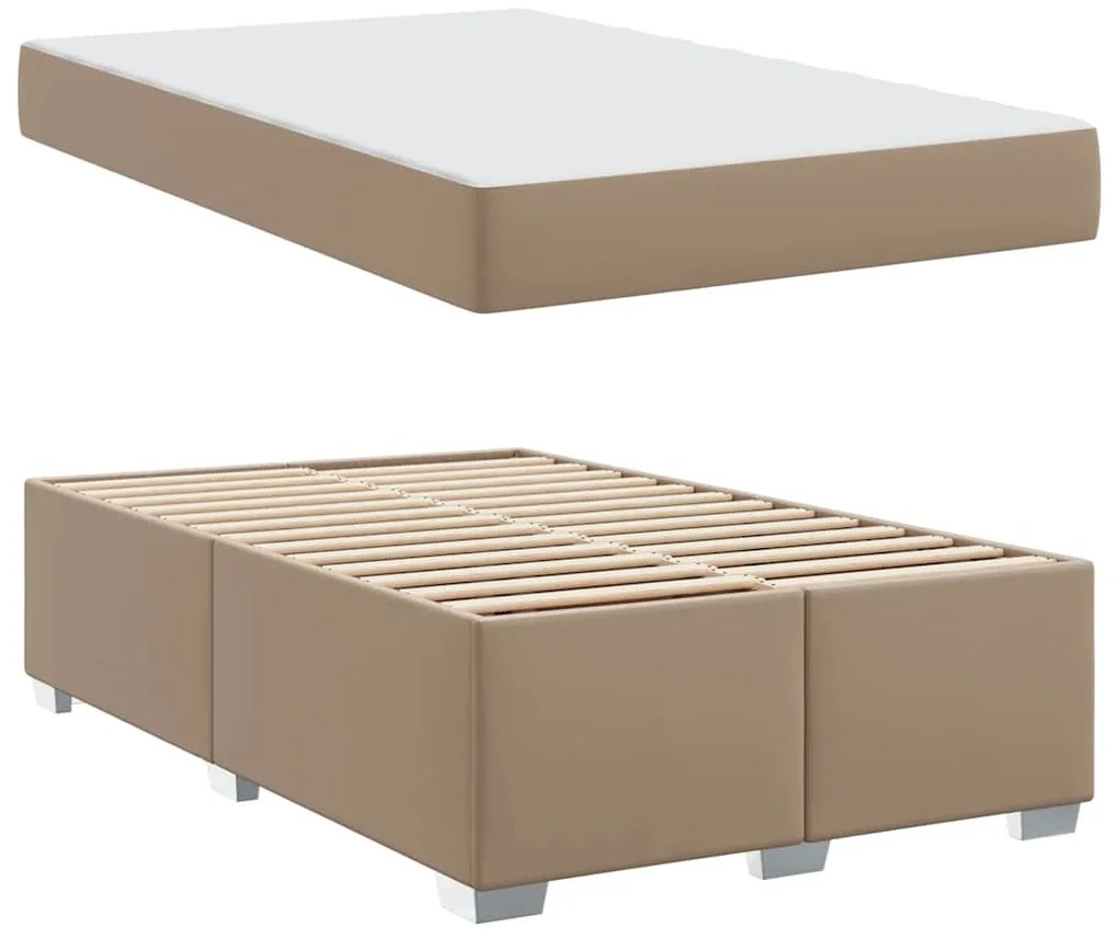 vidaXL Σκελετός Κρεβατιού Άλλο Καπουτσίνο 140 x 200 cm Τεχνητό δέρμα