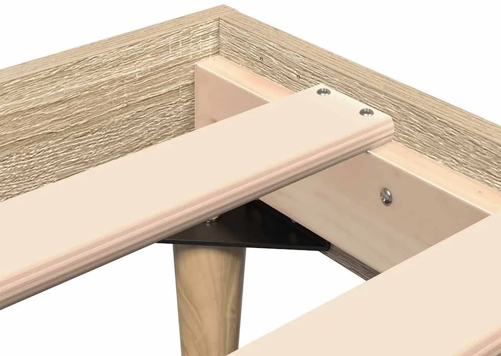 vidaXL Πλαίσιο Κρεβατιού Χωρ. Στρώμα Sonoma Δρυς 120x200εκ. Επ. Ξύλο