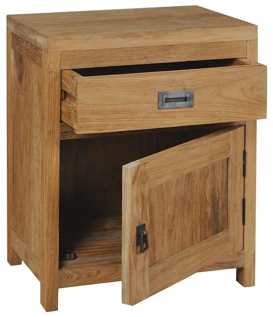 vidaXL Κομοδίνο 40 x 30 x 50 εκ. από Μασίφ Ξύλο Teak