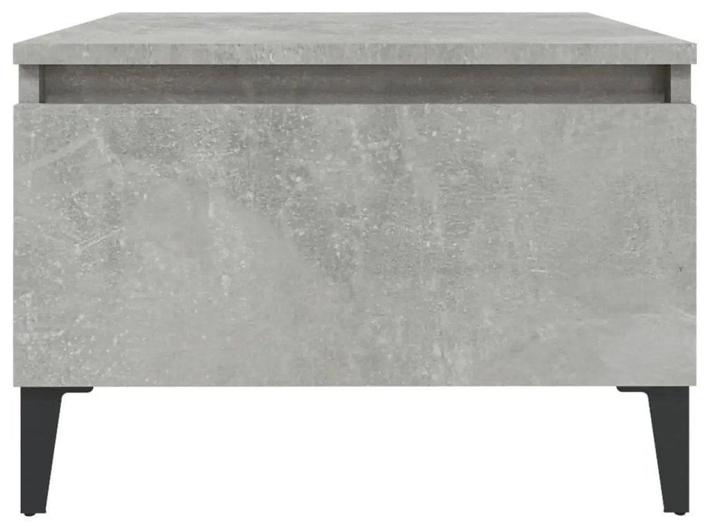 vidaXL Τραπέζια Βοηθητικά 2 τεμ. Γκρι Σκυροδ. 50x46x35 εκ. Επεξ. Ξύλο
