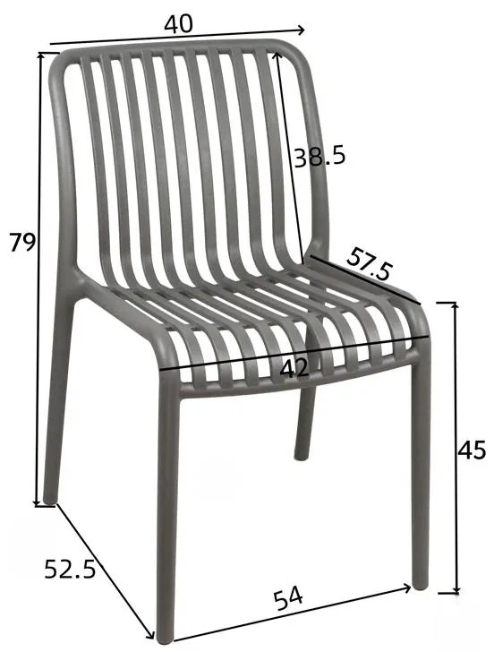 Καρέκλα Zoi pp σε λευκή απόχρωση 42x58x79εκ 42x58x79 εκ.
