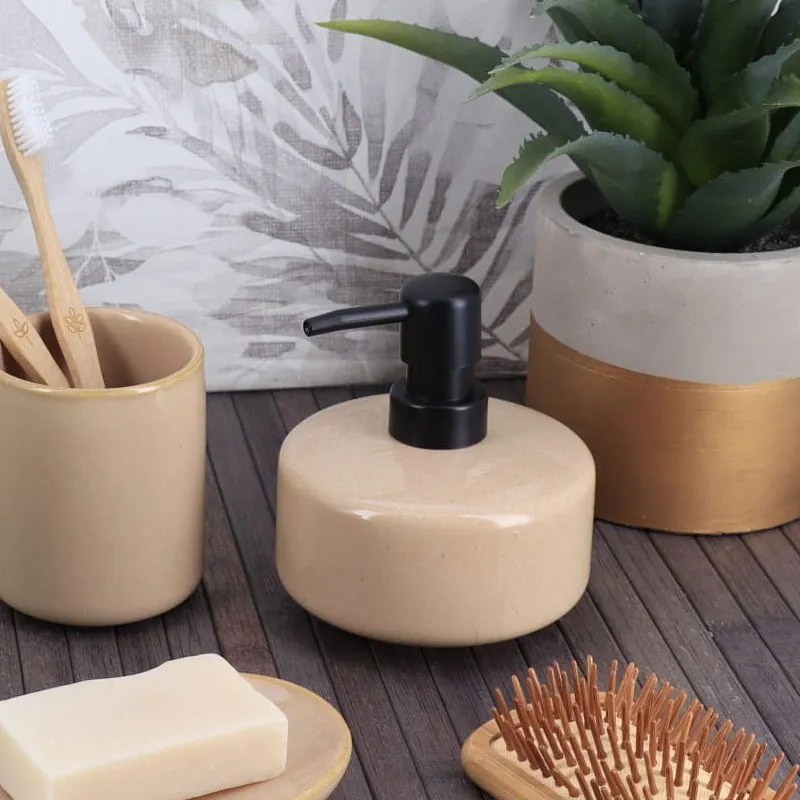 Δοχείο Κρεμοσάπουνου 400ml (Φ11x13.5) T-D Beige 62132169