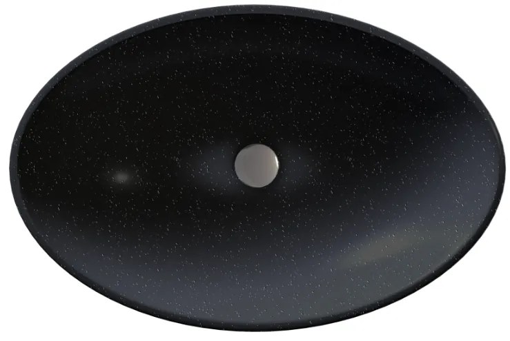 Sanitec Helios 282 Νιπτήρας Συνθετικός Επικαθήμενος 56,5x41x12cm Metallic Space