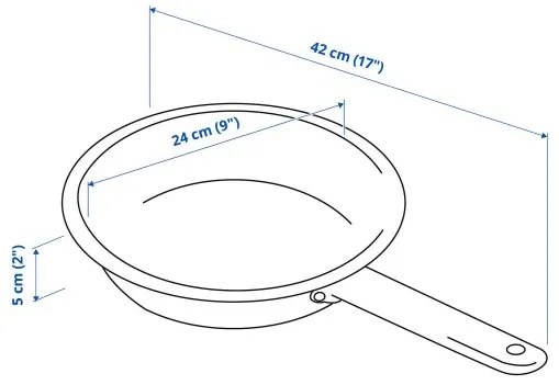 IKEA 365+ τηγάνι, 24 cm 305.807.00