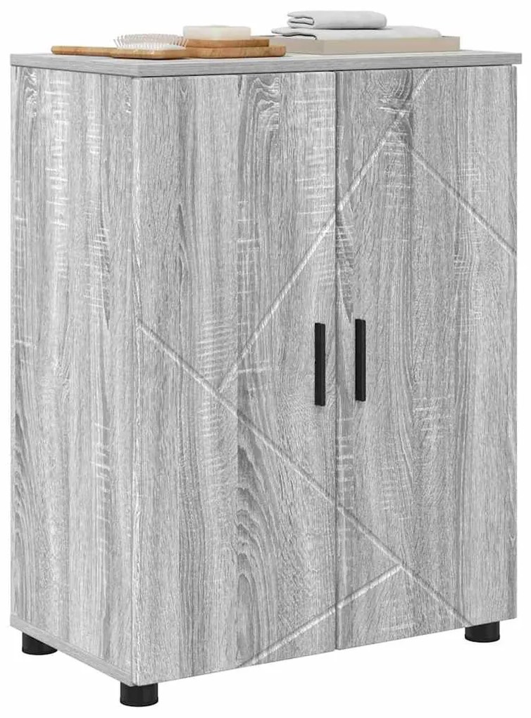 vidaXL Ντουλάπι Μπάνιου Γκρι sonoma 60 x 35 x 80 εκ Επεξεργασμένο ξύλο