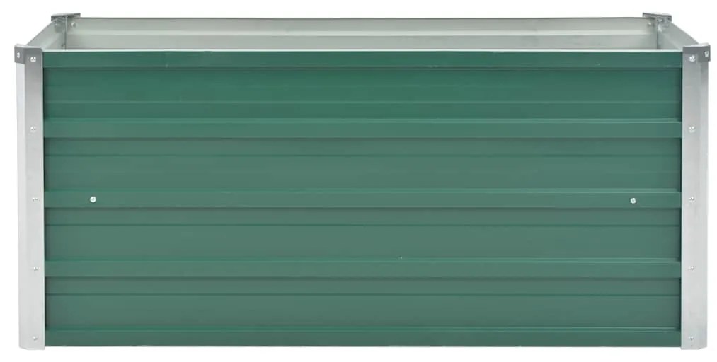 vidaXL Ζαρντινιέρα Υπερυψωμένη Πράσινη 100x40x45 εκ. Γαλβαν. Χάλυβας