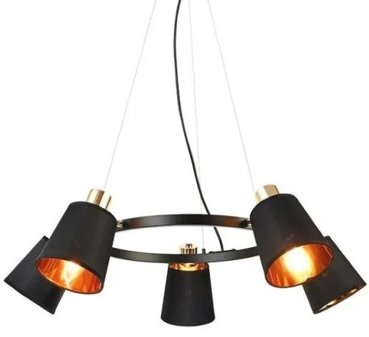 Κρεμαστό Φωτιστικό Οροφής με Σποτ NORMA Φ73 ACA-EG215P73BK-Μαύρο EG215P73BK