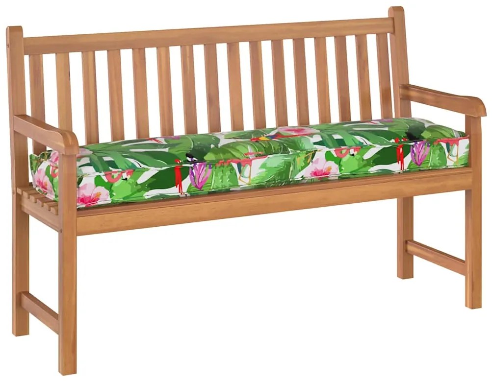 vidaXL Μαξιλάρι παλέτας για πάγκο Floral Πολύχρωμο 150 x 40 x 8 εκ.