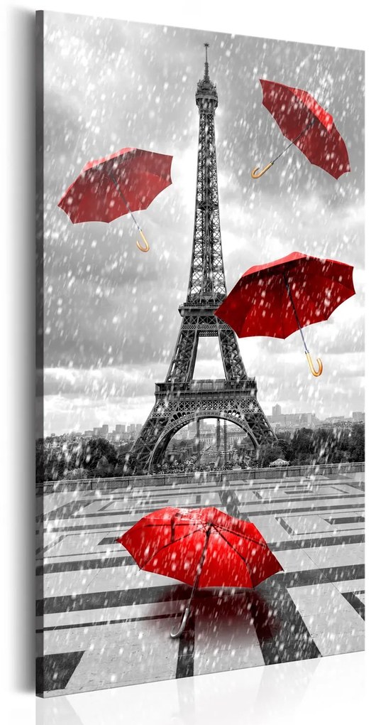 Πίνακας - Paris: Red Umbrellas 60x120