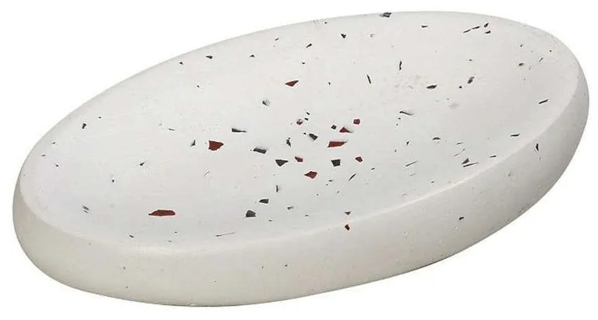 Σαπoυνοθήκη Οβάλ TZL109 14x9x2cm White Espiel Cement