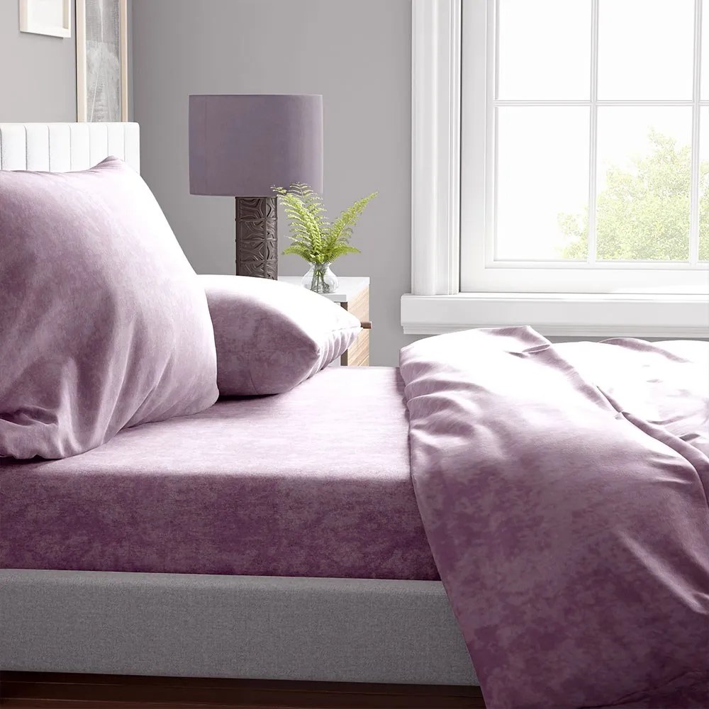 Σεντόνια Shadow 25 (Σετ 4τμχ) Light Purple DimCol Υπέρδιπλo 240x270cm Βαμβάκι-Πολυέστερ
