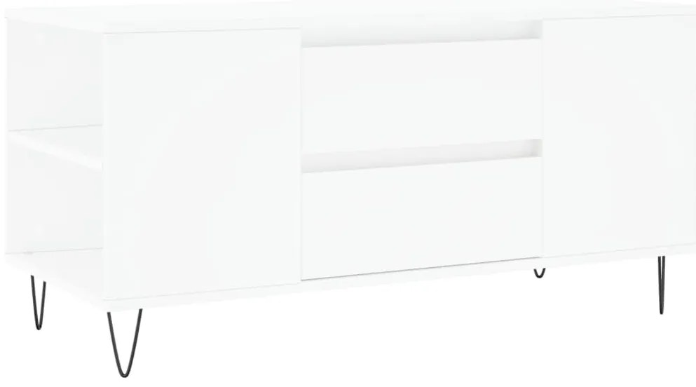 vidaXL Τραπεζάκι Σαλονιού Λευκό 102x44,5x50 εκ. από Επεξεργασμένο Ξύλο