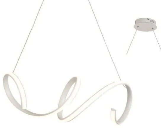 Φωτιστικό Οροφής Led HM91LEDP64WH 40W 3000K 2400lm 64X22ΧΗ120 White Aca Decor Aluminium