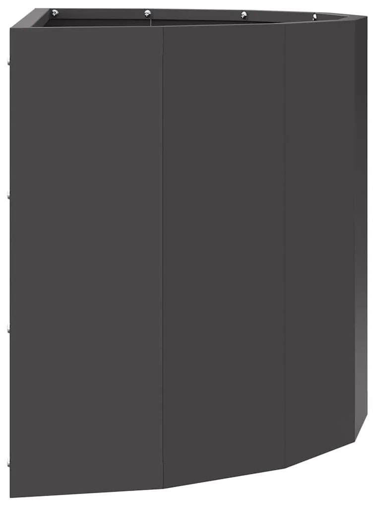 vidaXL Γλάστρα Μαύρο 60 x 30 x 35 εκ Ατσάλι