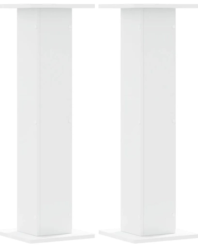 vidaXL Βάσεις Ηχείων 2 Τεμ. Λευκή 30x30x95 εκ. Επεξ. Ξύλο