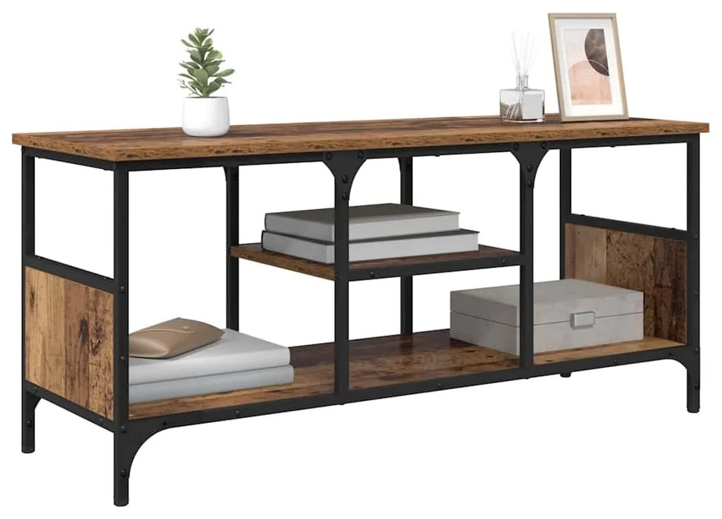 vidaXL Ντουλάπι TV Παλιό Ξύλο 100 x 35 x 45 εκ.