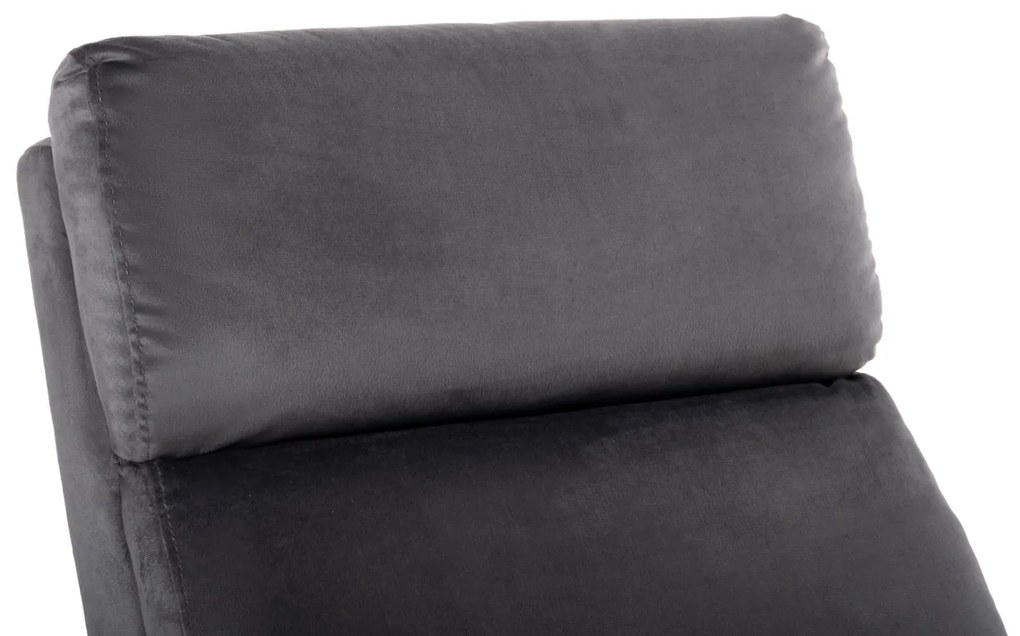Πολυθρόνα HIBER RELAX C9782.01 Γκρί Βελούδο 67,5x90x104Υ εκ. 67.5x90x104 εκ.