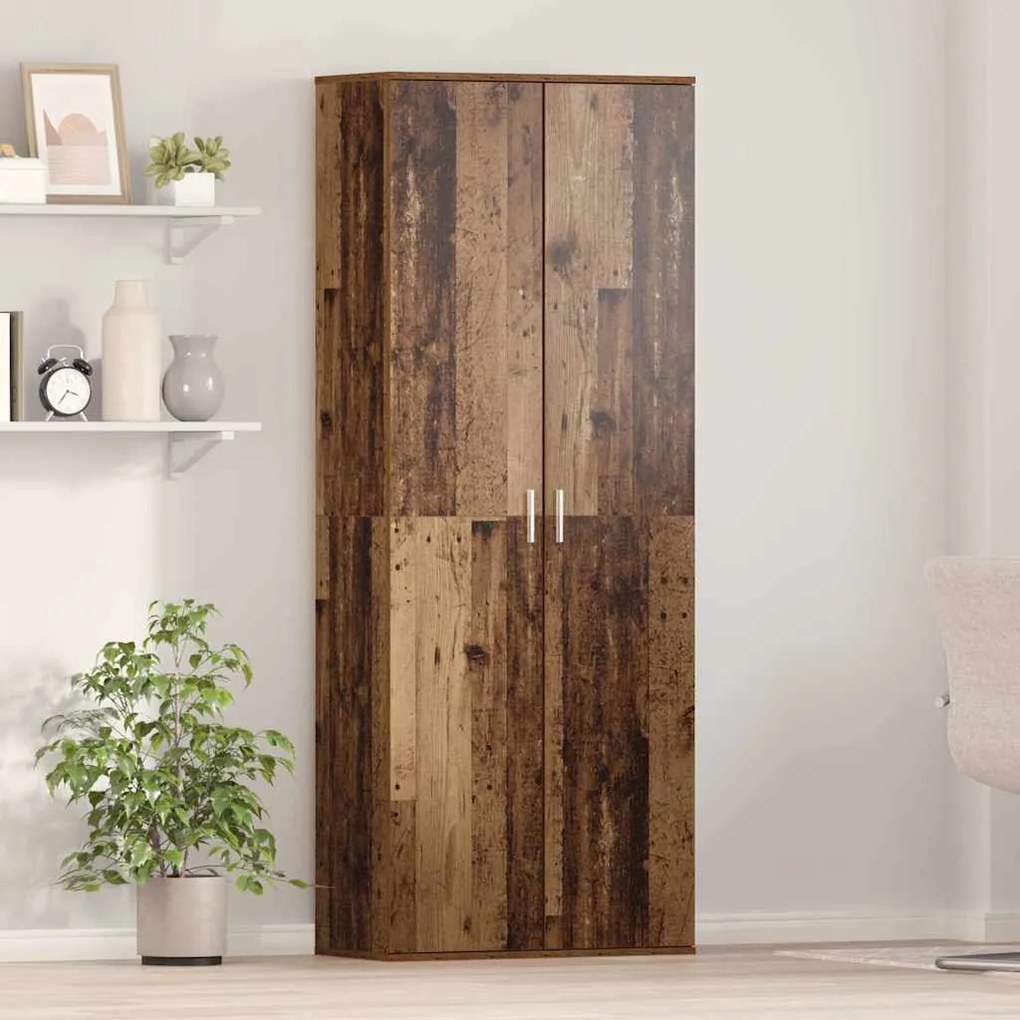Highboard Παλιό ξύλο 70 x 33.5 x 180 εκ. Επεξεργασμένο ξύλο