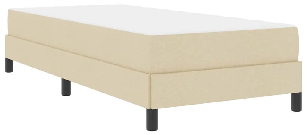 vidaXL Κρεβάτι με ελατήρια με στρώμα Κρεμ 90 x 190 cm ύφασμα
