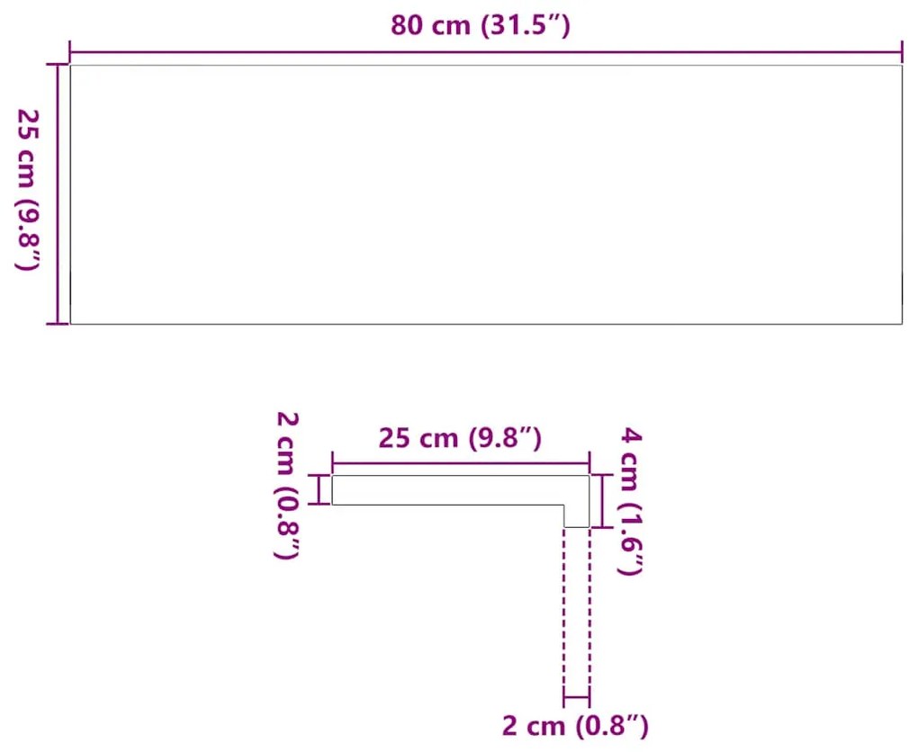 Πατάκια Σκάλας 8 τεμ. Σκούρο Καφέ 80x25x2 cm Ξύλο Δρυός - Καφέ