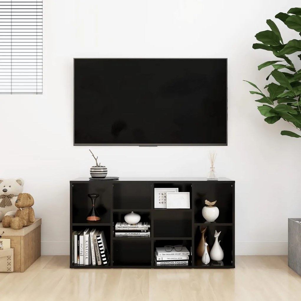 vidaXL Παπουτσοθήκη Μαύρη 103 x 30 x 55 εκ. από Επεξ. Ξύλο