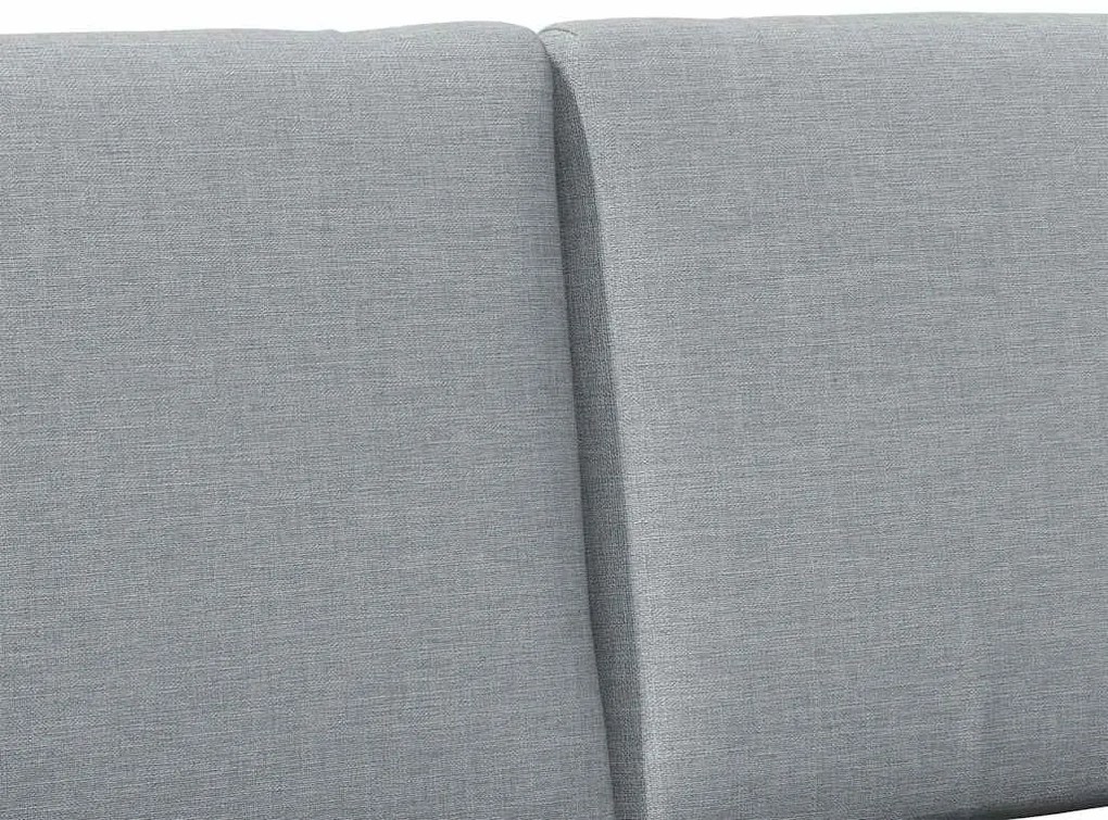 vidaXL Ταπετσαρισμένο κεφαλάρι Ανοιχτό γκρι 120 cm