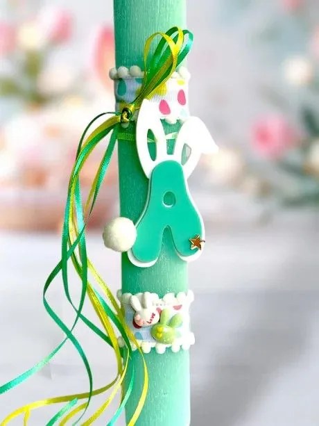 Μονόγραμμα Κουνελάκι Αρωματική λαμπάδα - Ναι