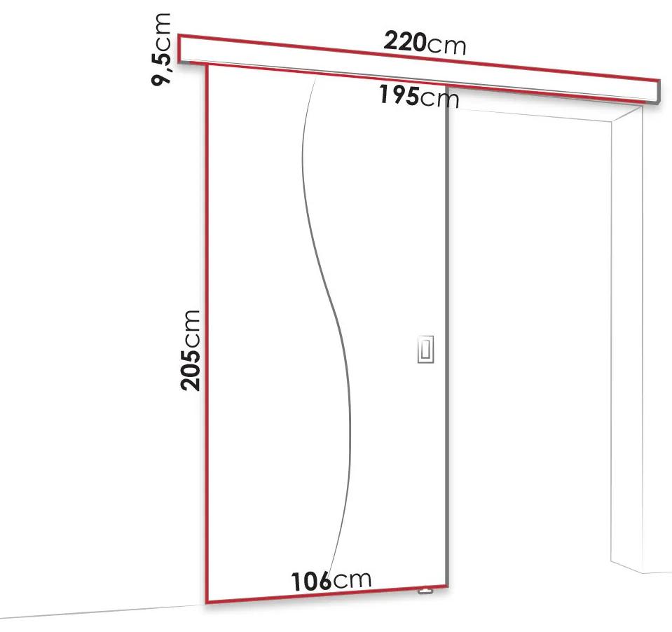 Συρόμενες πόρτες Dover 152, 37 kg, Άσπρο, Πλαστικοποιημένη μοριοσανίδα, Καθρέφτης | Epipla1.gr
