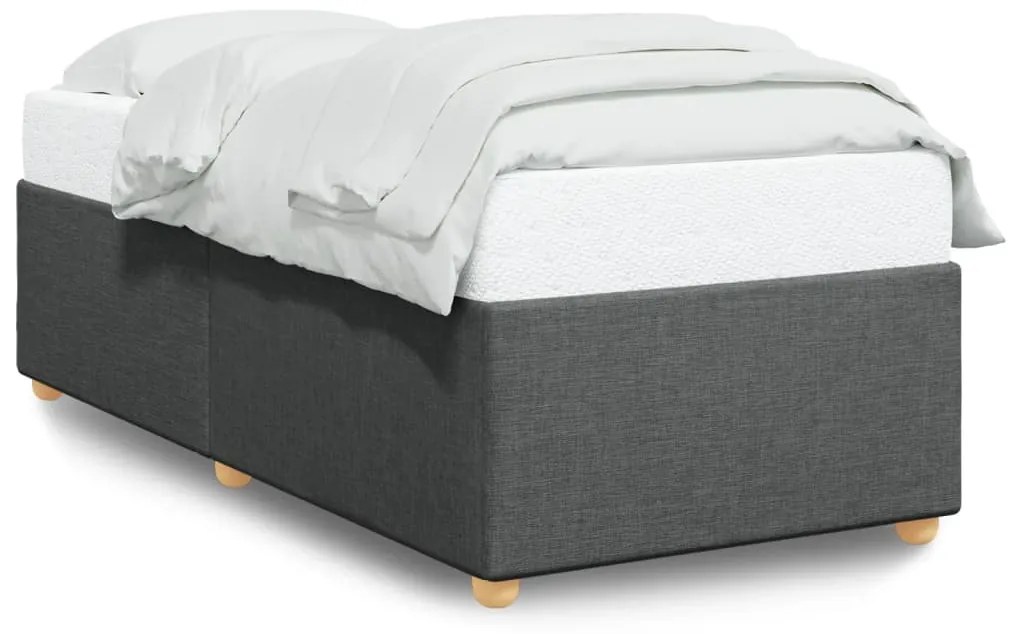 Σκελετός Κρεβατιού Χωρίς Στρώμα Σκ. Γκρι 90x190 εκ. Υφασμάτινο