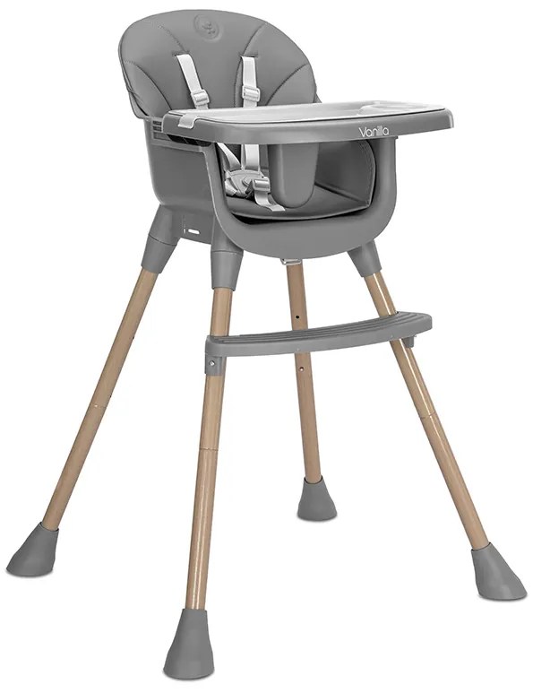 Καρεκλάκι φαγητού Vanilla 3in1 Grey Leather 10100572506 Lorelli