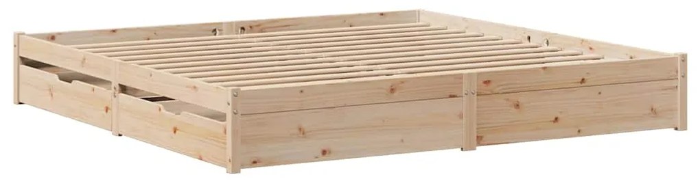 vidaXL Σκελετός Κρεβατιού Χωρίς Στρώμα 180x200 εκ Μασίφ Ξύλο Πεύκου