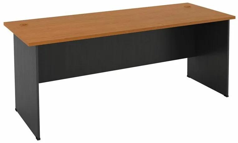 Τραπέζι γραφείου Mesa 122, 74x180x70cm, Κερασί, Σκούρο γκρι | Epipla1.gr