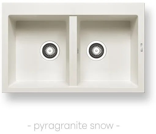 Pyramis Νεροχύτης Pyragranite Alazia (79x50) 2B Snow