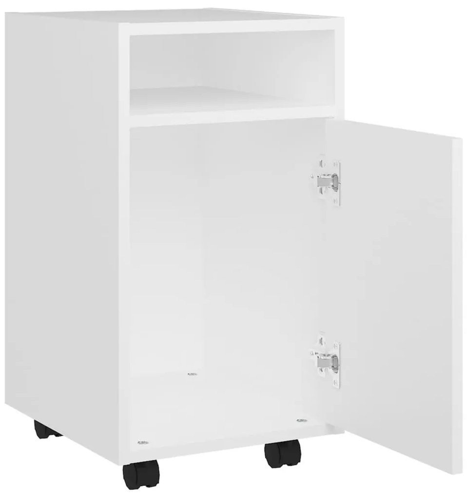 vidaXL Βοηθητικό Ντουλάπι με Τροχούς Λευκό 33x38x60 εκ. Επεξ. Ξύλο