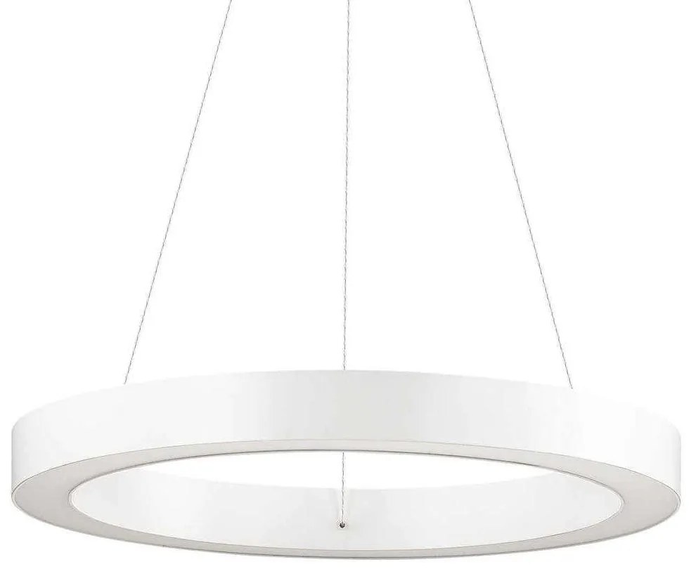 Φωτιστικό Οροφής Oracle Round 211398 60x10,5/219,5cm LED 33W 3000K White Ideal Lux