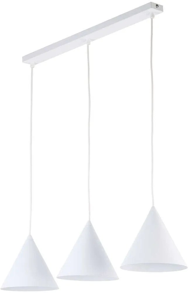 Φωτιστικό Οροφής - Ράγα Cono 10011 75x19x120cm 3xE27 15W White TK Lighting