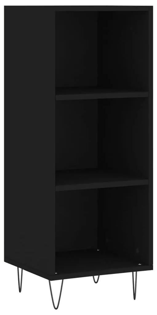 vidaXL Ντουλάπι Μαύρο 34,5 x 32,5 x 180 εκ. από Επεξεργασμένο ξύλο