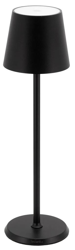 Επιτραπέζιο Φωτιστικό ArteLibre LED Φορητό FELINE Μαύρο Αλουμίνιο 11x11x37.5cm - ART-15290014