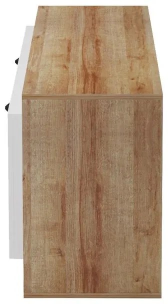 Έπιπλο τηλεόρασης Tobler σε oak- λευκή απόχρωση 170x40x53εκ. 170x40x53 εκ.