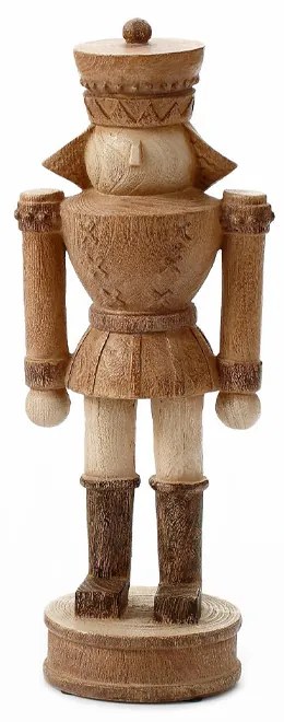 XMAS WOODY NUTCRACKER S DECO POLYRESIN ΚΑΦΕ ΜΠΕΖ 12x9xH30cm