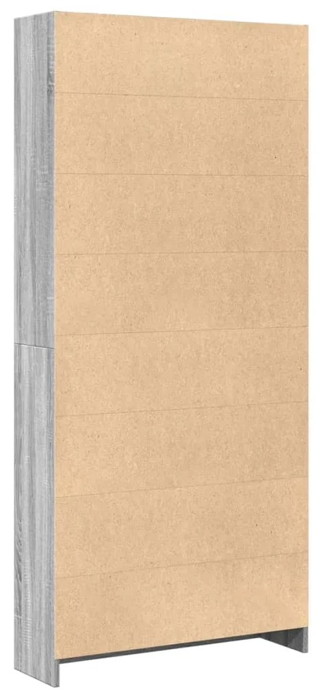 vidaXL Βιβλιοθήκη Γκρι Sonoma 80x24x176 εκ. από Επεξεργ. Ξύλο
