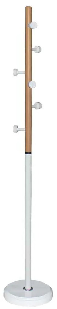 Καλόγερος NORDIC Μεταλλικός Άσπρος/Φυσικό D.36x170cm