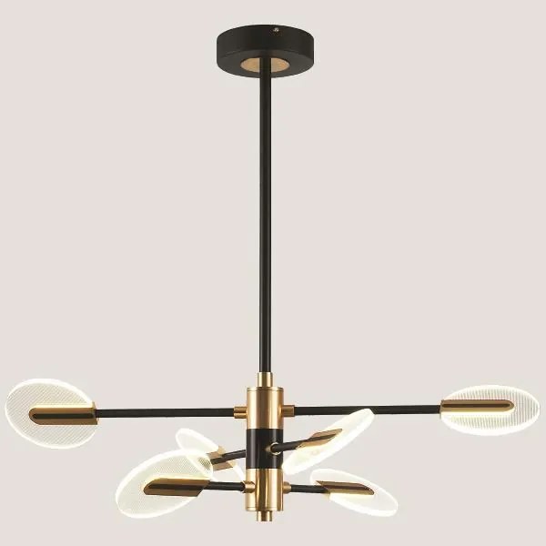 ARTE ILLUMINA ΦΩΤΙΣΤΙΚΟ ΚΡΕΜΑΣΤΟ 6ΦΩΤΟ LED 42W 3CCT 88X65 ΜΑΥΡΟ/ΧΡΥΣΟ Eurolamp 144-10011