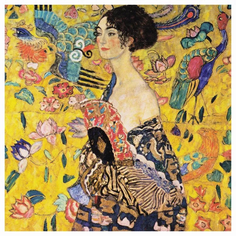 Αναπαραγωγή Woman with a fan, Gustav Klimt